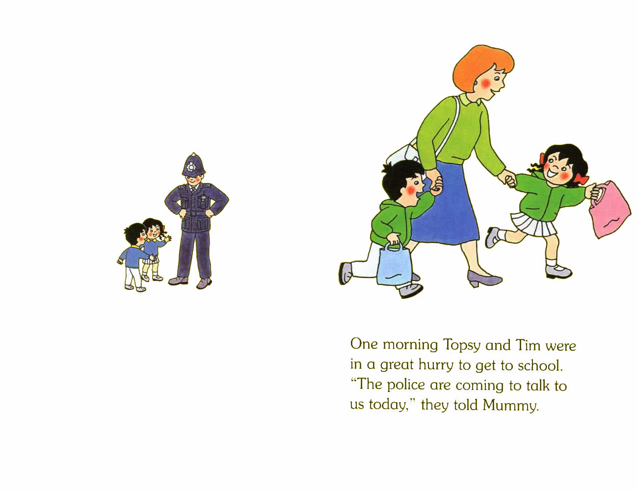 Ladybird - Topsy Tim Books - Meet The Police (02),绘本,绘本故事,绘本阅读,故事书,童书,图画书,课外阅读